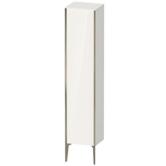Duravit Xviu 16" x 70" Tall Cabinet With Right Hinge, Champagne Matt and White High Gloss Finish (XV1335RB122)