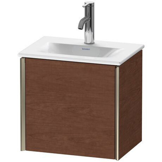 Duravit Xviu 17" x 16" x 12" One Door Wall-Mount Vanity Unit With Left Hinge, American Walnut (XV4030LB113)