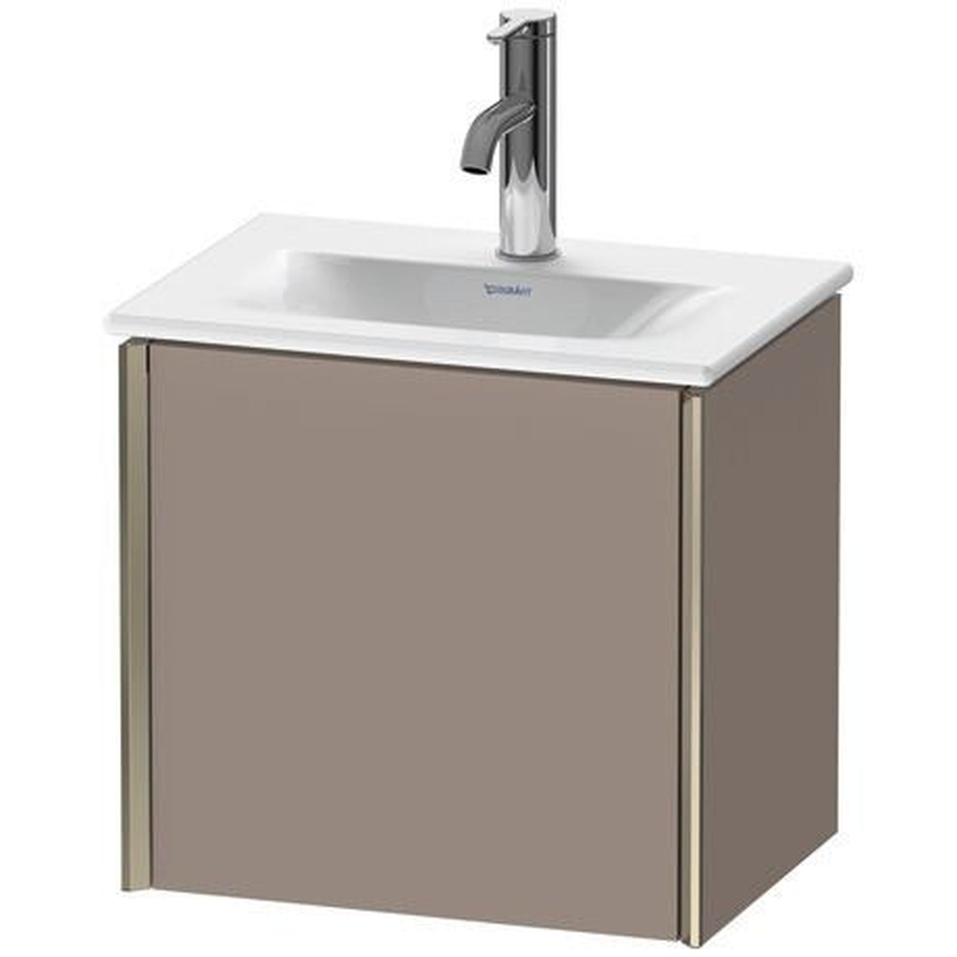 Duravit Xviu 17" x 16" x 12" One Door Wall-Mount Vanity Unit With Left Hinge, Basalt Matt (XV4030LB143)