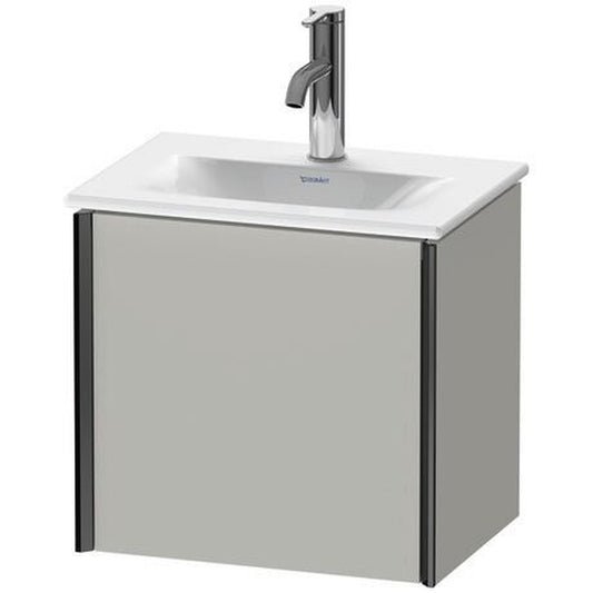 Duravit Xviu 17" x 16" x 12" One Door Wall-Mount Vanity Unit With Left Hinge, Concrete Grey Matt (XV4030LB207)