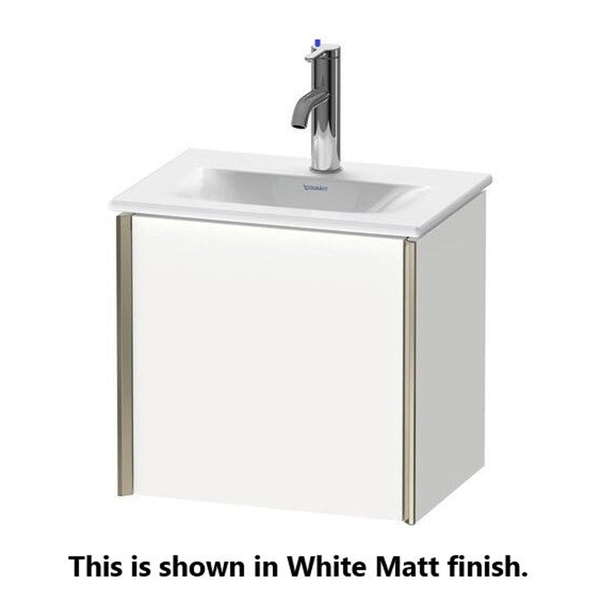 Duravit Xviu 17" x 16" x 12" One Door Wall-Mount Vanity Unit With Left Hinge, Light Blue (XV4030LB109)