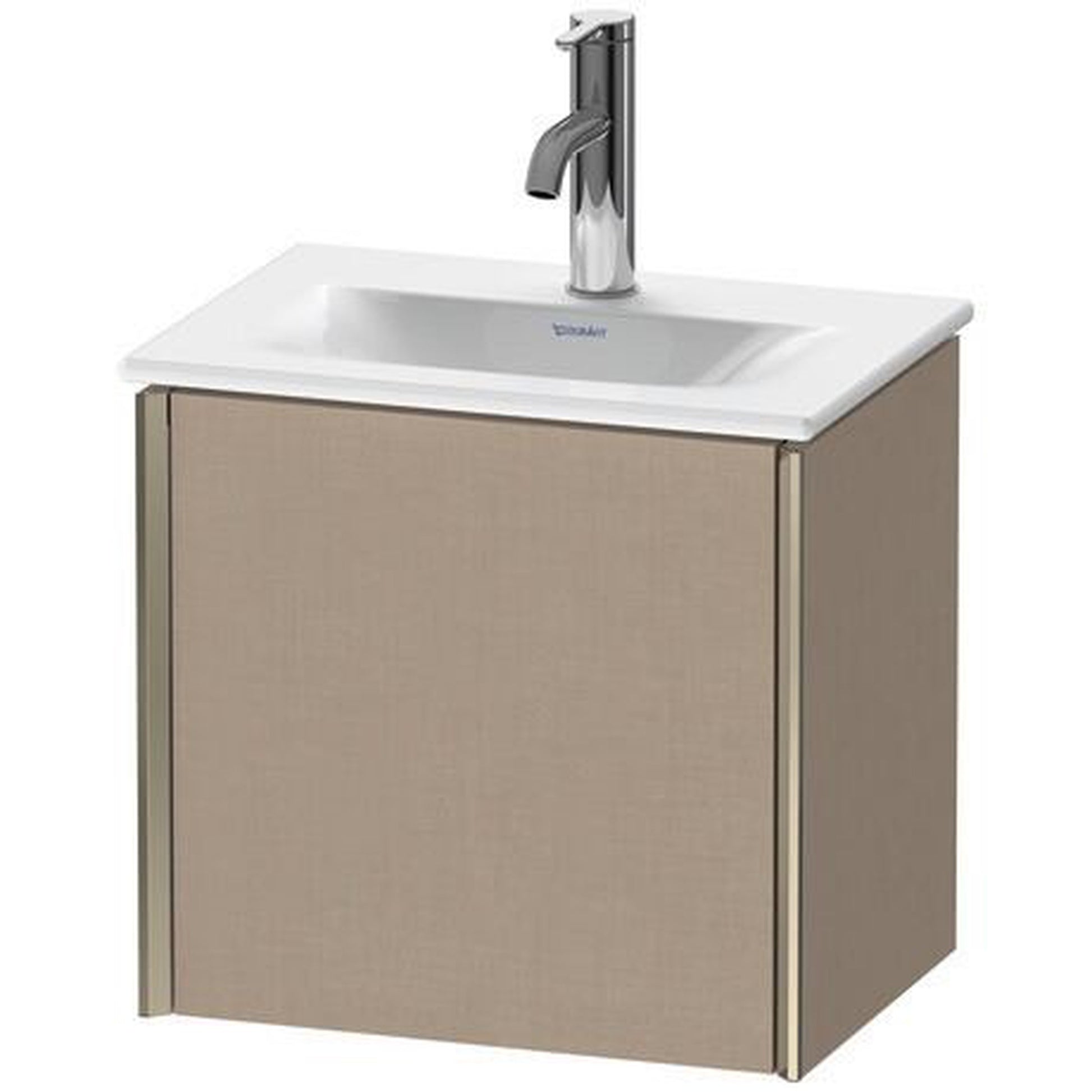 Duravit Xviu 17" x 16" x 12" One Door Wall-Mount Vanity Unit With Left Hinge, Linen (XV4030LB175)