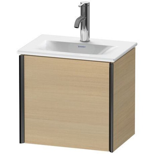 Duravit Xviu 17" x 16" x 12" One Door Wall-Mount Vanity Unit With Left Hinge, Mediterreanean Oak Real Wood Veneer (XV4030LB271)