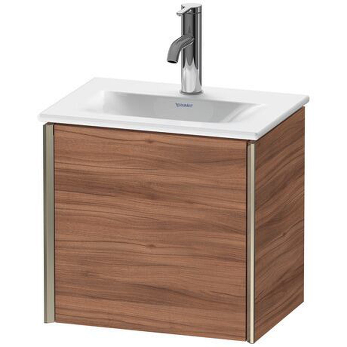 Duravit Xviu 17" x 16" x 12" One Door Wall-Mount Vanity Unit With Left Hinge, Natural Walnut (XV4030LB179)