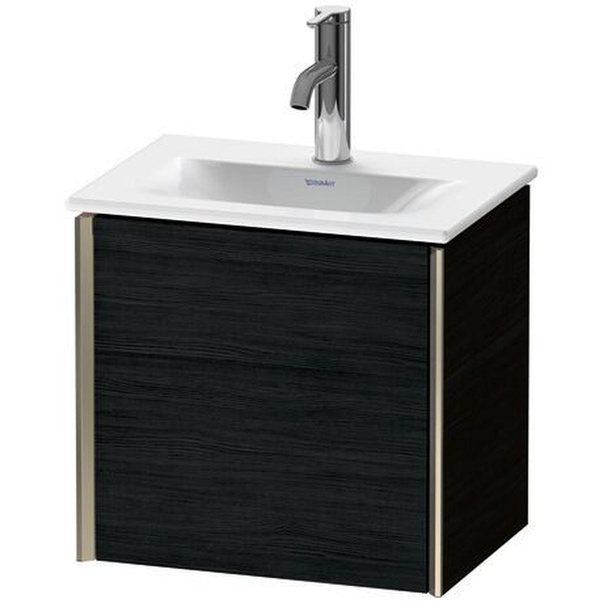 Duravit Xviu 17" x 16" x 12" One Door Wall-Mount Vanity Unit With Left Hinge, Oak Black (XV4030LB116)