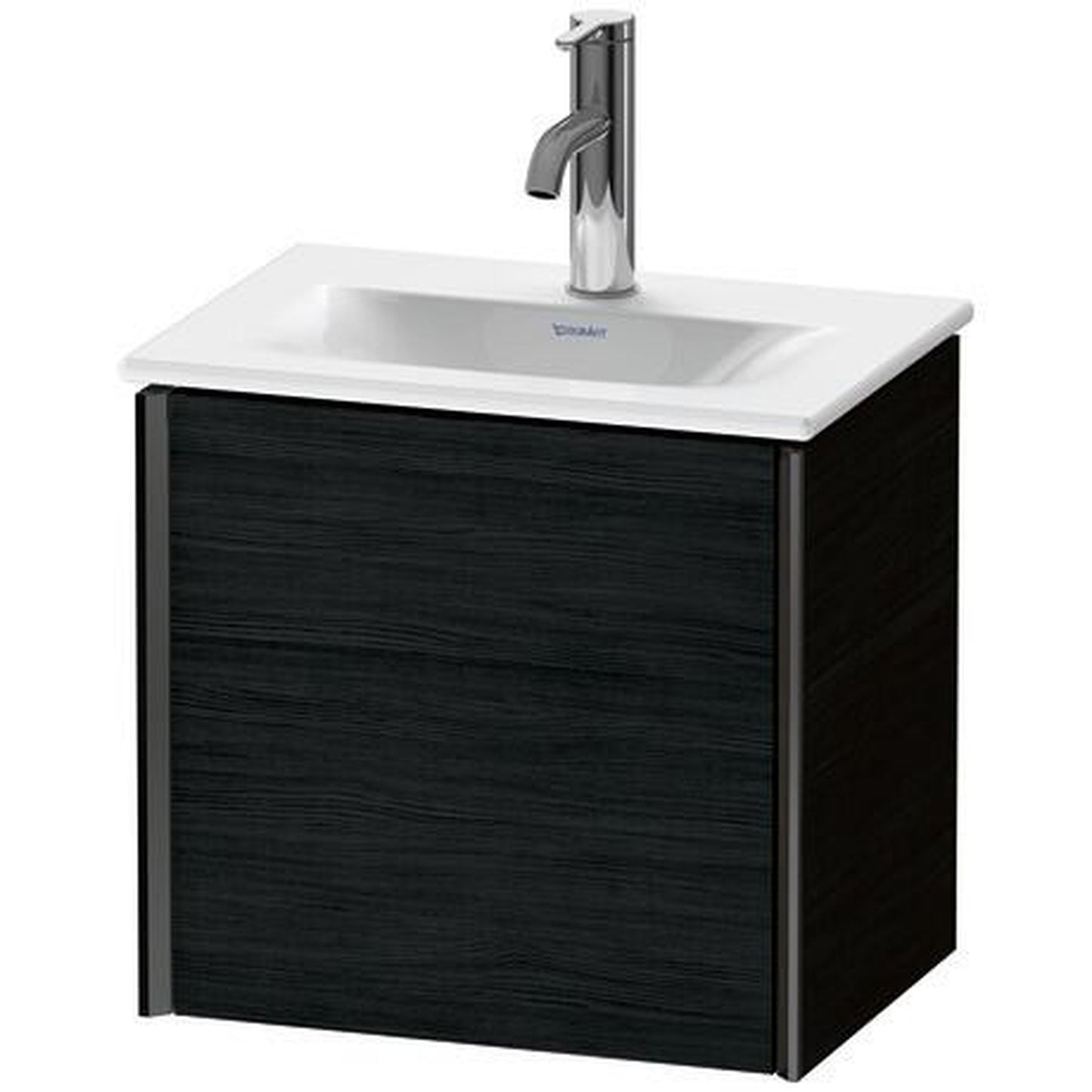 Duravit Xviu 17" x 16" x 12" One Door Wall-Mount Vanity Unit With Left Hinge, Oak Black (XV4030LB216)