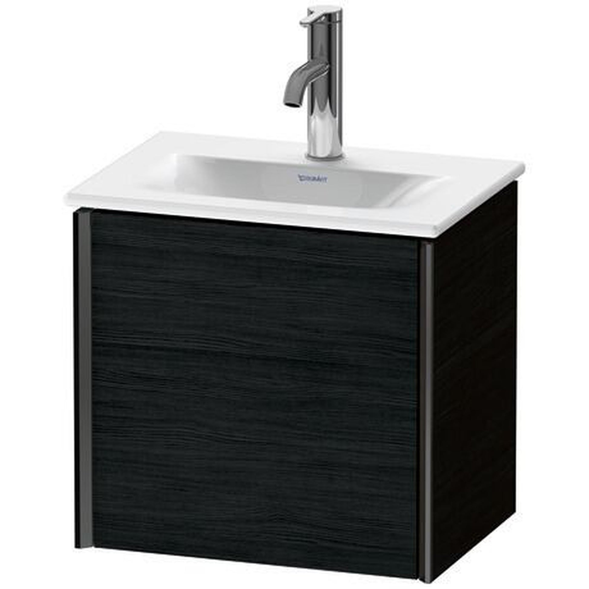 Duravit Xviu 17" x 16" x 12" One Door Wall-Mount Vanity Unit With Left Hinge, Oak Black (XV4030LB216)