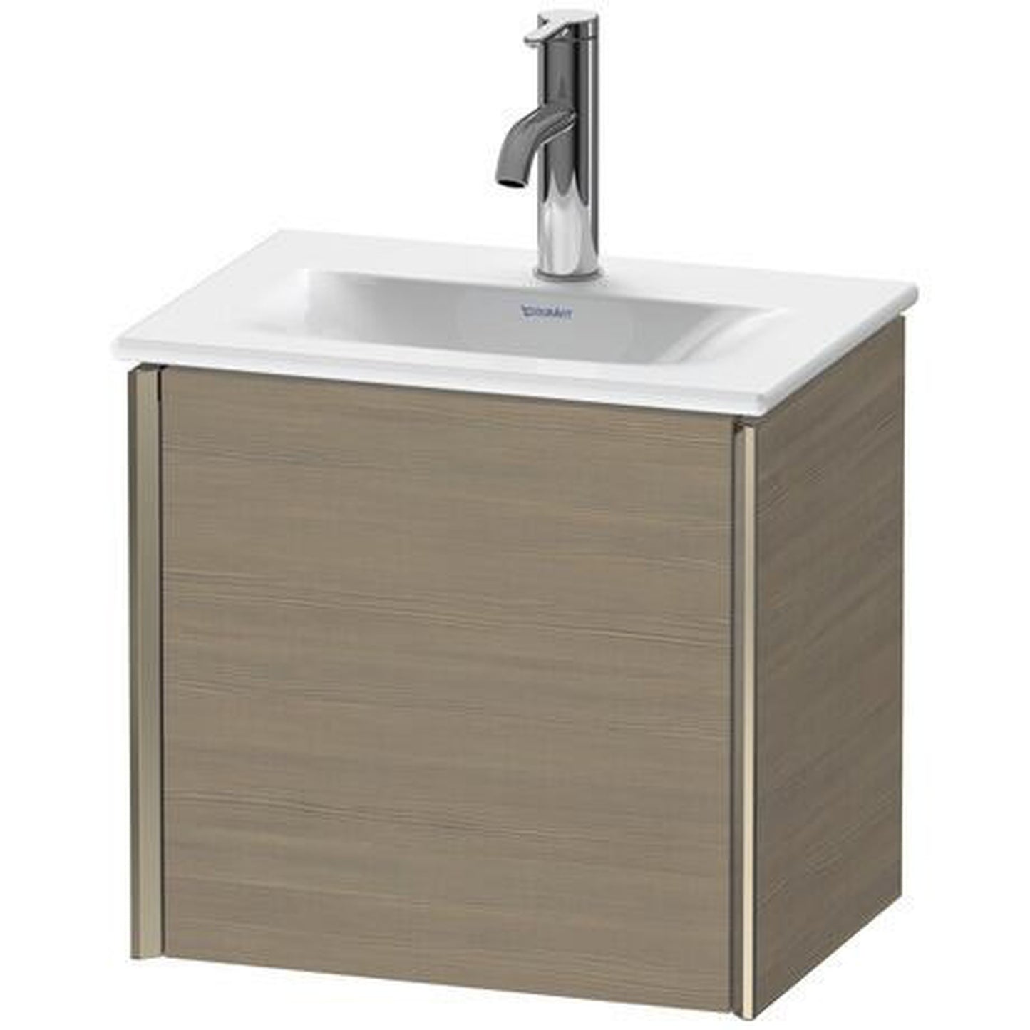 Duravit Xviu 17" x 16" x 12" One Door Wall-Mount Vanity Unit With Left Hinge, Oak Terra (XV4030LB135)