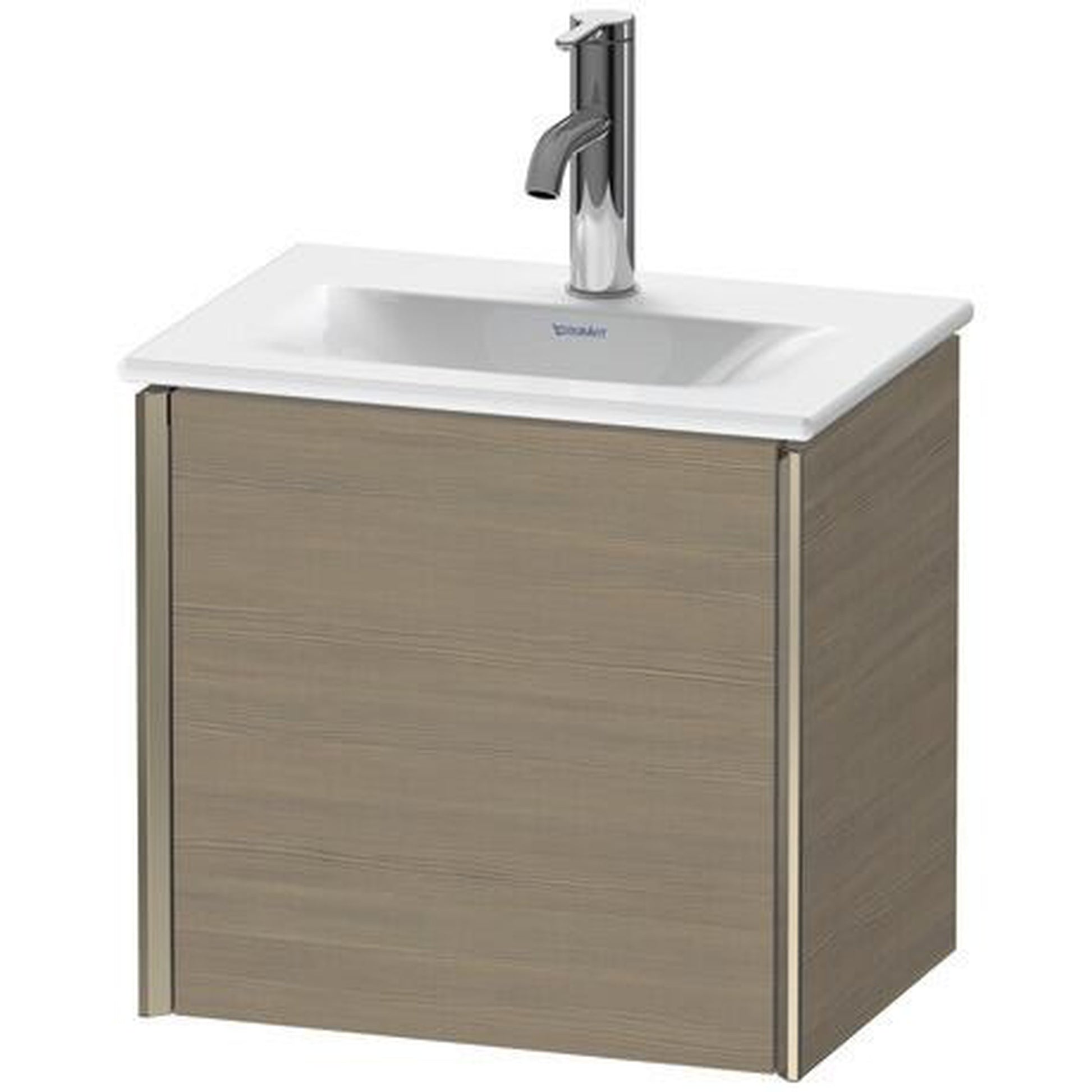 Duravit Xviu 17" x 16" x 12" One Door Wall-Mount Vanity Unit With Left Hinge, Oak Terra (XV4030LB135)