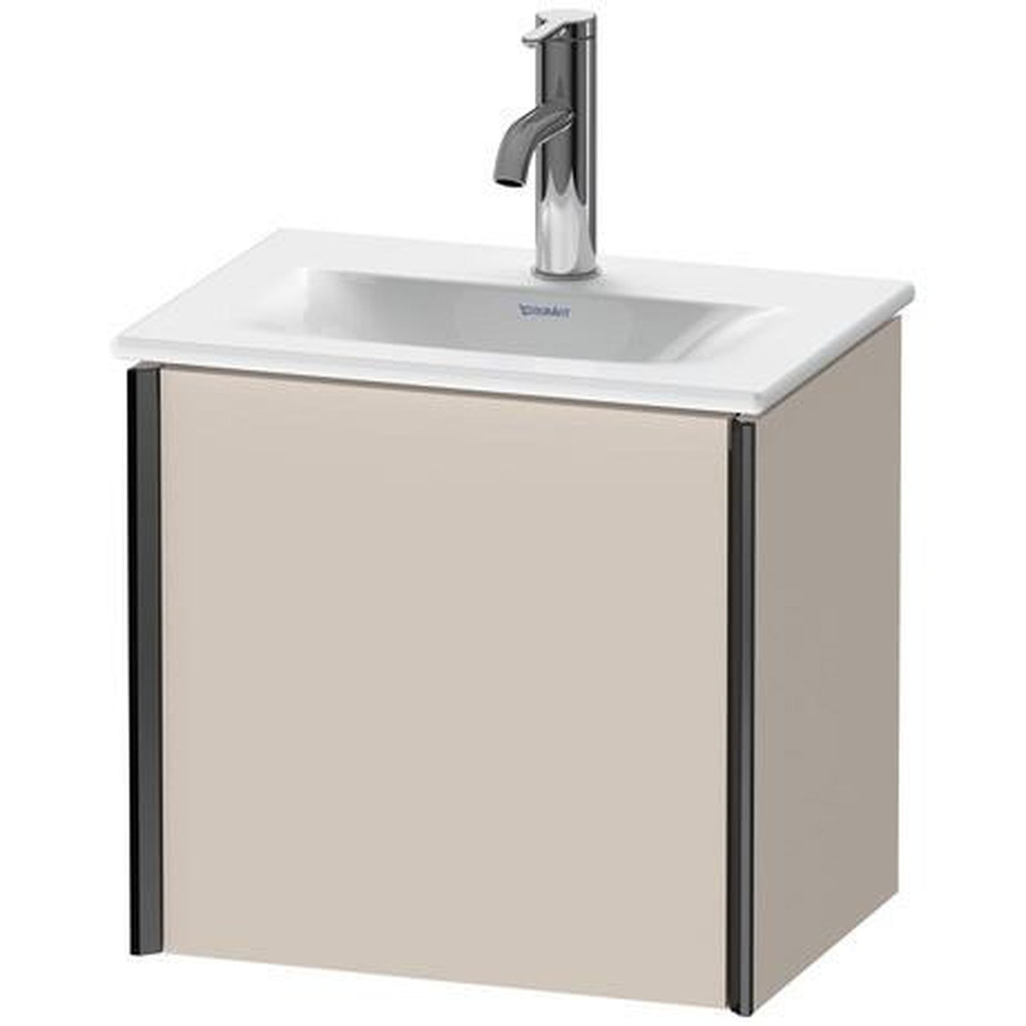 Duravit Xviu 17" x 16" x 12" One Door Wall-Mount Vanity Unit With Left Hinge, Taupe Matt (XV4030LB291)