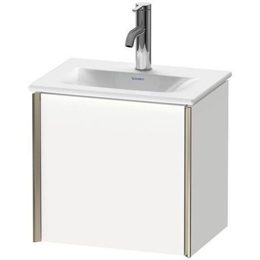 Duravit Xviu 17" x 16" x 12" One Door Wall-Mount Vanity Unit With Left Hinge, White Matt (XV4030LB118)
