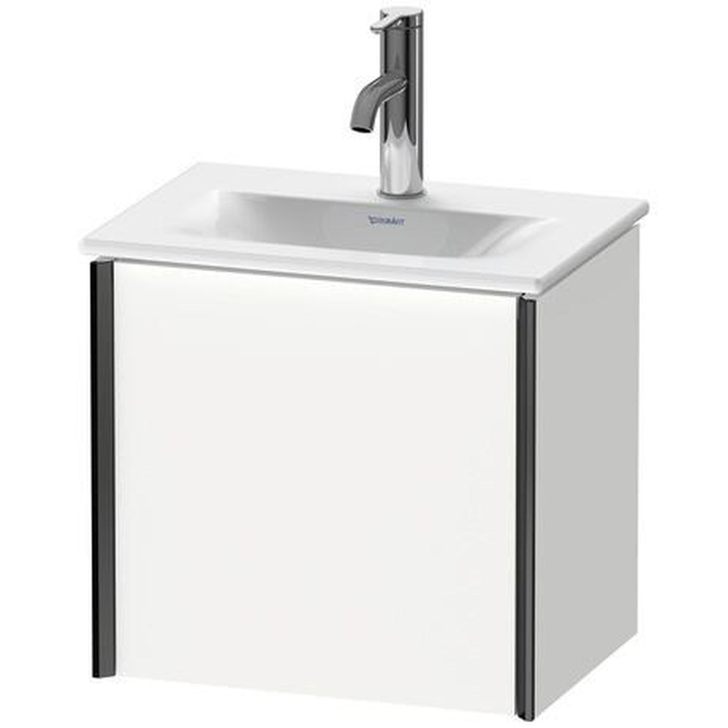 Duravit Xviu 17" x 16" x 12" One Door Wall-Mount Vanity Unit With Left Hinge, White Matt (XV4030LB218)