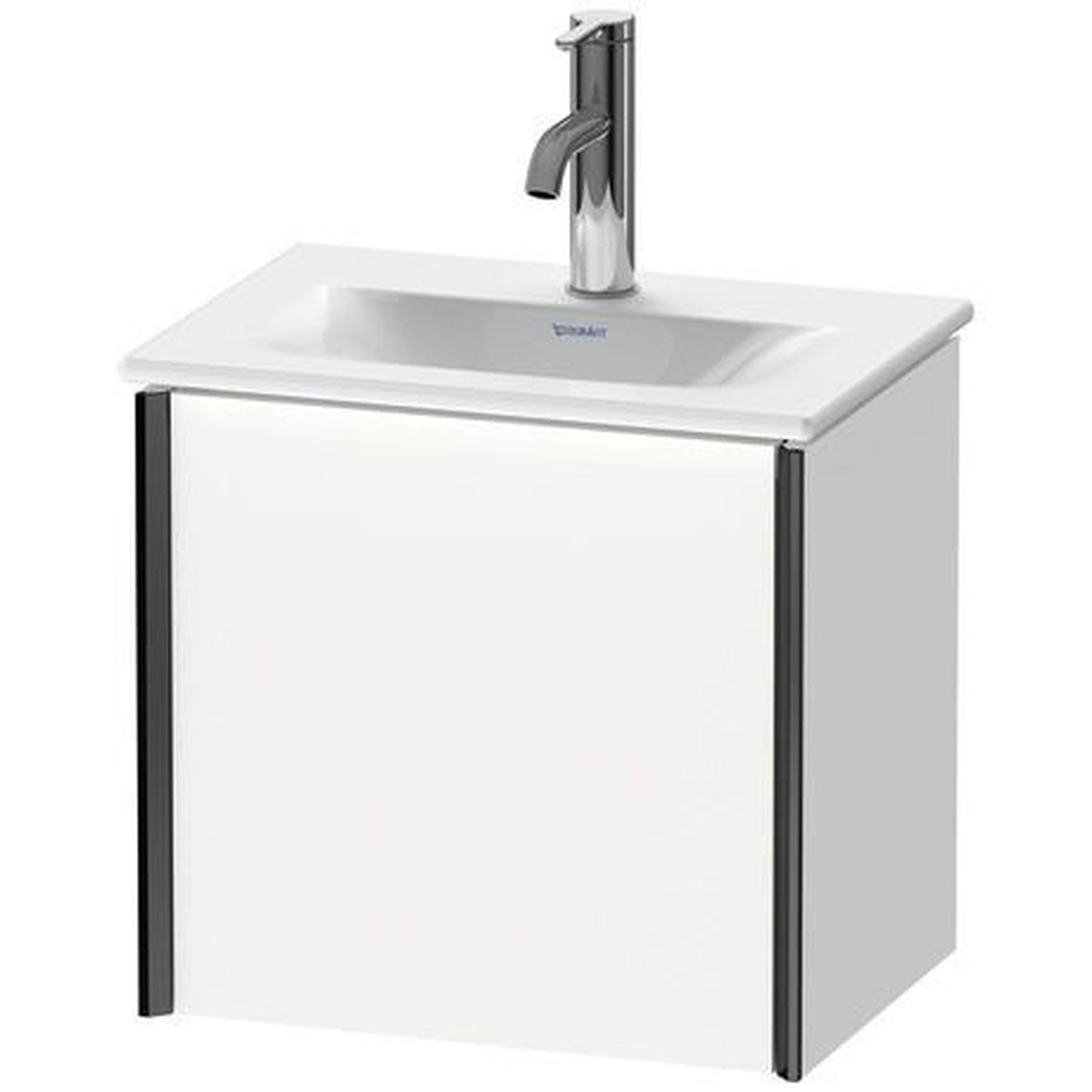 Duravit Xviu 17" x 16" x 12" One Door Wall-Mount Vanity Unit With Left Hinge, White Matt (XV4030LB218)