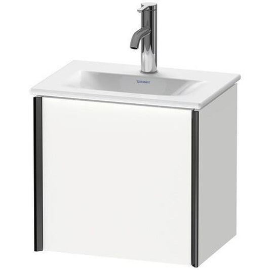 Duravit Xviu 17" x 16" x 12" One Door Wall-Mount Vanity Unit With Left Hinge, White Matt (XV4030LB218)