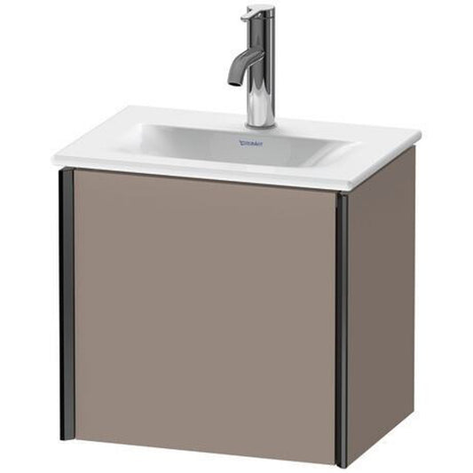 Duravit Xviu 17" x 16" x 12" One Door Wall-Mount Vanity Unit With Right Hinge, Basalt Matt (XV4030RB243)