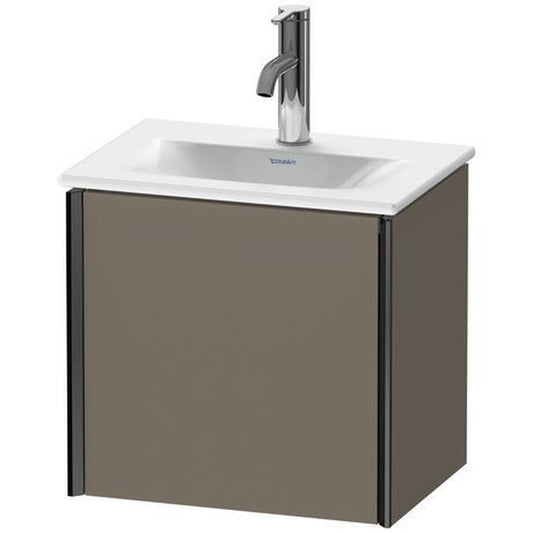 Duravit Xviu 17" x 16" x 12" One Door Wall-Mount Vanity Unit With Right Hinge, Flannel Grey Satin Matt Lacquer (XV4030RB290)