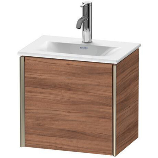 Duravit Xviu 17" x 16" x 12" One Door Wall-Mount Vanity Unit With Right Hinge, Natural Walnut (XV4030RB179)