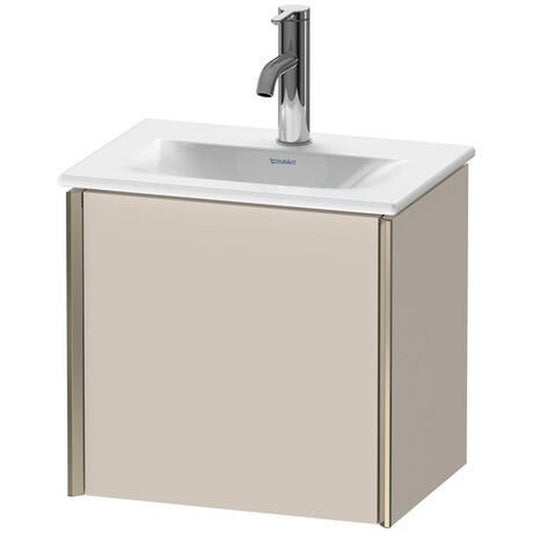 Duravit Xviu 17" x 16" x 12" One Door Wall-Mount Vanity Unit With Right Hinge, Taupe Matt (XV4030RB191)