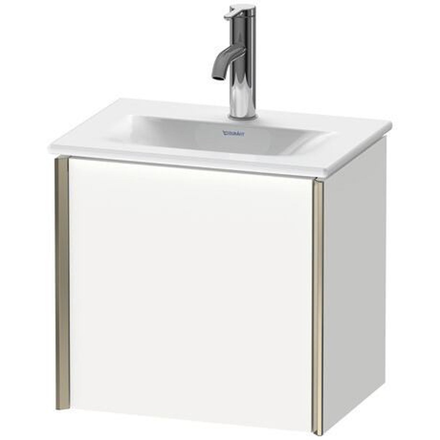 Duravit Xviu 17" x 16" x 12" One Door Wall-Mount Vanity Unit With Right Hinge, White Matt (XV4030RB118)