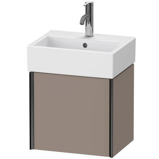 Duravit Xviu 17" x 16" x 13" One Door Wall-Mount Vanity Unit With Left Hinge, Basalt Matt (XV4231LB243)
