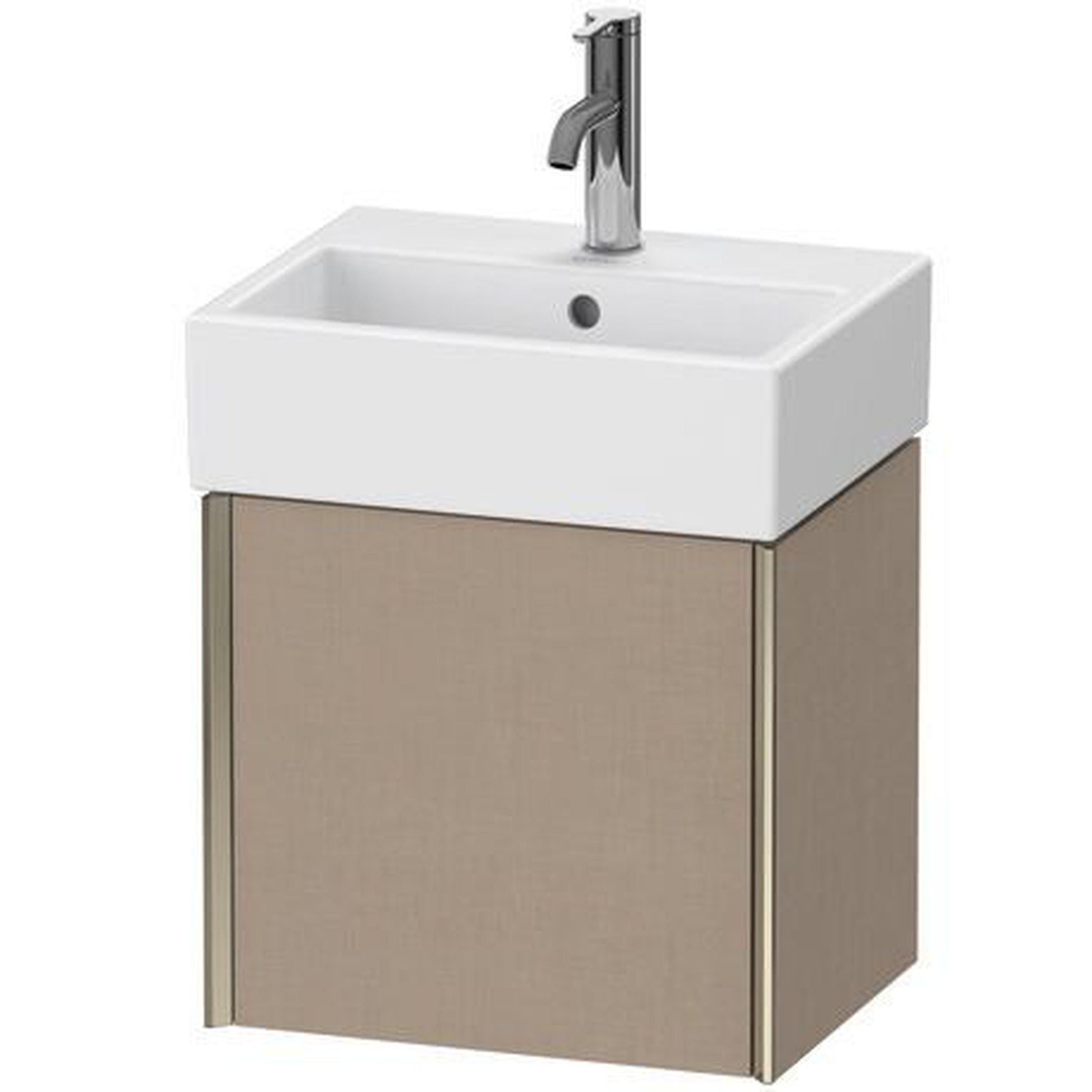 Duravit Xviu 17" x 16" x 13" One Door Wall-Mount Vanity Unit With Left Hinge, Linen (XV4231LB175)