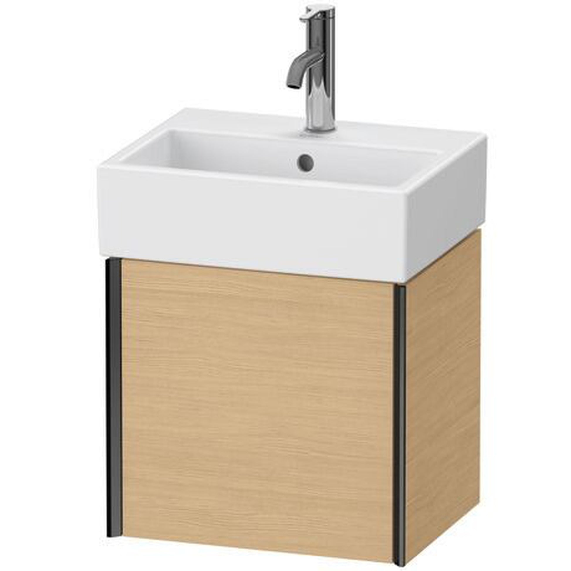 Duravit Xviu 17" x 16" x 13" One Door Wall-Mount Vanity Unit With Left Hinge, Natural Oak (XV4231LB230)