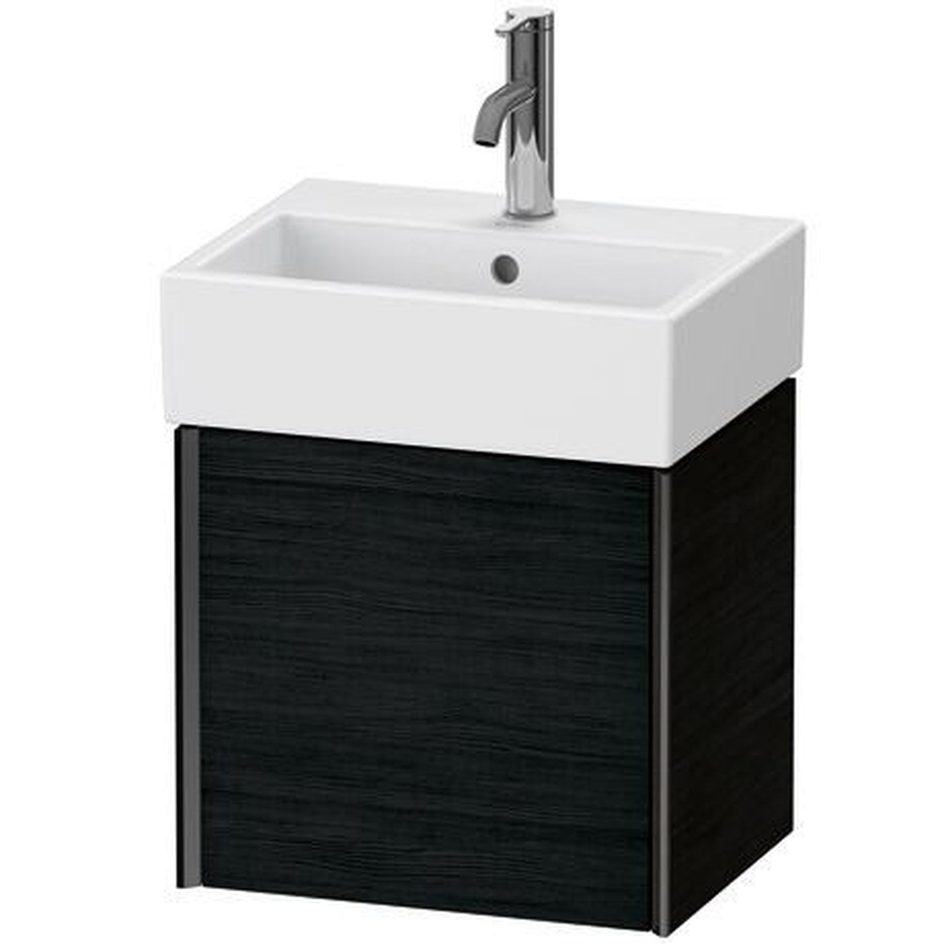 Duravit Xviu 17" x 16" x 13" One Door Wall-Mount Vanity Unit With Left Hinge, Oak Black (XV4231LB216)
