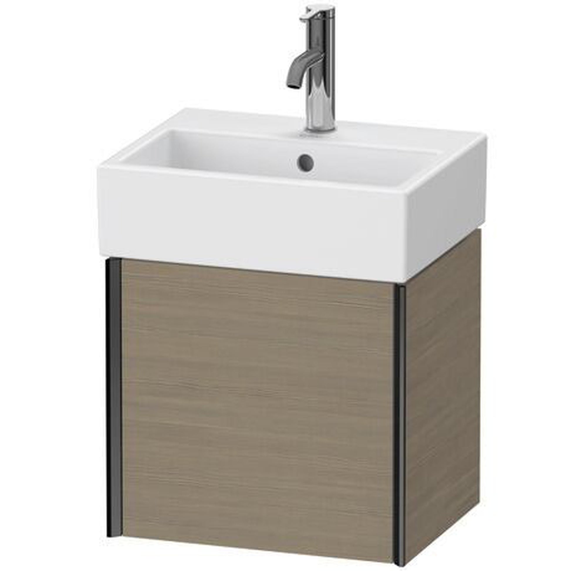 Duravit Xviu 17" x 16" x 13" One Door Wall-Mount Vanity Unit With Left Hinge, Oak Terra (XV4231LB235)