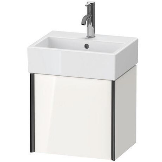 Duravit Xviu 17" x 16" x 13" One Door Wall-Mount Vanity Unit With Left Hinge, White High Gloss (XV4231LB222)