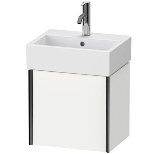 Duravit Xviu 17" x 16" x 13" One Door Wall-Mount Vanity Unit With Left Hinge, White Matt (XV4231LB218)