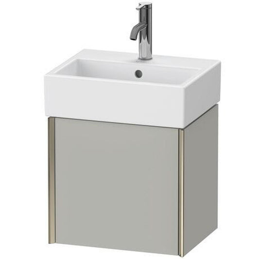 Duravit Xviu 17" x 16" x 13" One Door Wall-Mount Vanity Unit With Right Hinge, Concrete Grey Matt (XV4231RB107)