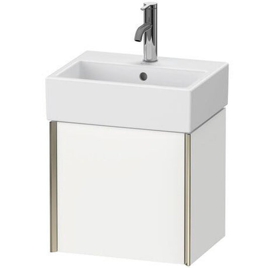 Duravit Xviu 17" x 16" x 13" One Door Wall-Mount Vanity Unit With Right Hinge, White Matt (XV4231RB118)