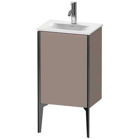 Duravit Xviu 17" x 23" x 12" One Door Floorstanding Vanity Unit With Left Hinge, Basalt Matt (XV4068LB243)