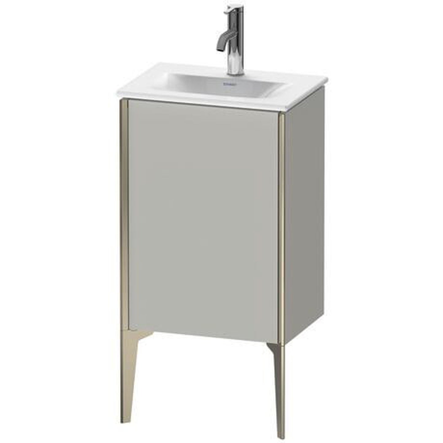 Duravit Xviu 17" x 23" x 12" One Door Floorstanding Vanity Unit With Left Hinge, Concrete Grey Matt (XV4068LB107)