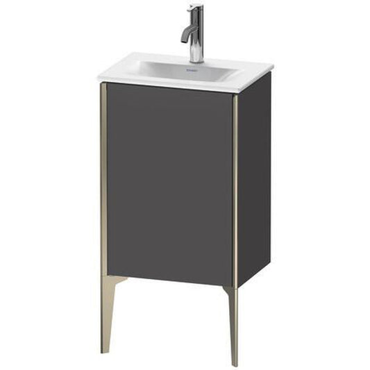Duravit Xviu 17" x 23" x 12" One Door Floorstanding Vanity Unit With Left Hinge, Graphite Matt (XV4068LB149)
