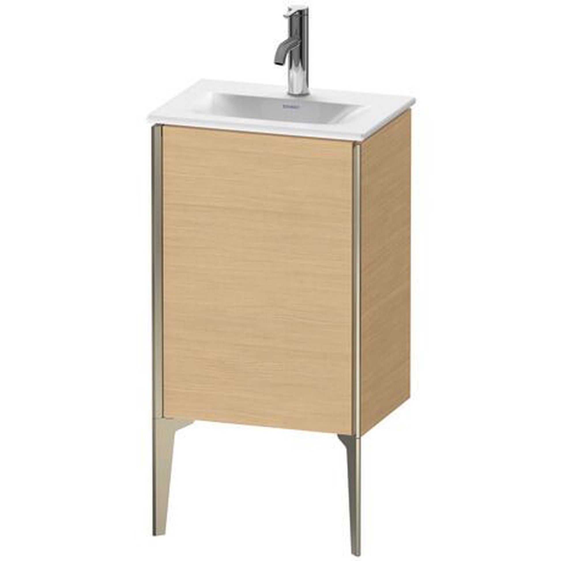 Duravit Xviu 17" x 23" x 12" One Door Floorstanding Vanity Unit With Left Hinge, Natural Oak (XV4068LB130)