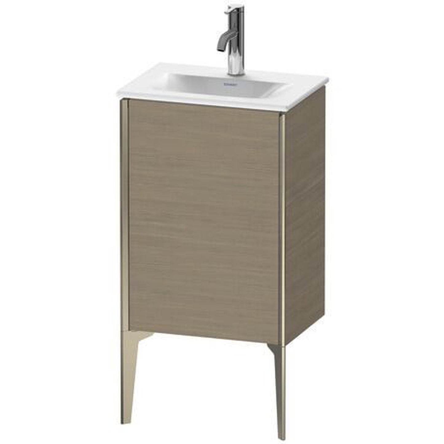 Duravit Xviu 17" x 23" x 12" One Door Floorstanding Vanity Unit With Left Hinge, Oak Terra (XV4068LB135)