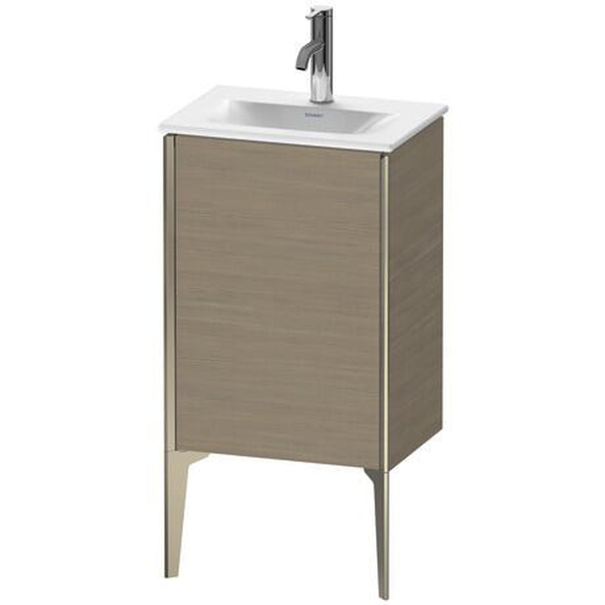 Duravit Xviu 17" x 23" x 12" One Door Floorstanding Vanity Unit With Left Hinge, Oak Terra (XV4068LB135)