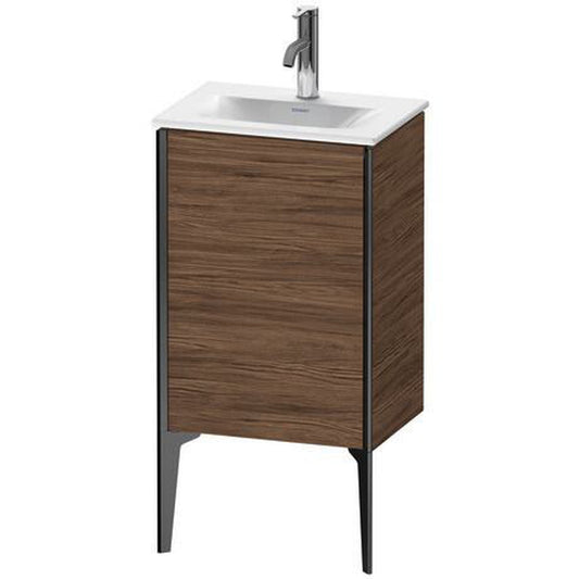 Duravit Xviu 17" x 23" x 12" One Door Floorstanding Vanity Unit With Left Hinge, Walnut Dark (XV4068LB221)