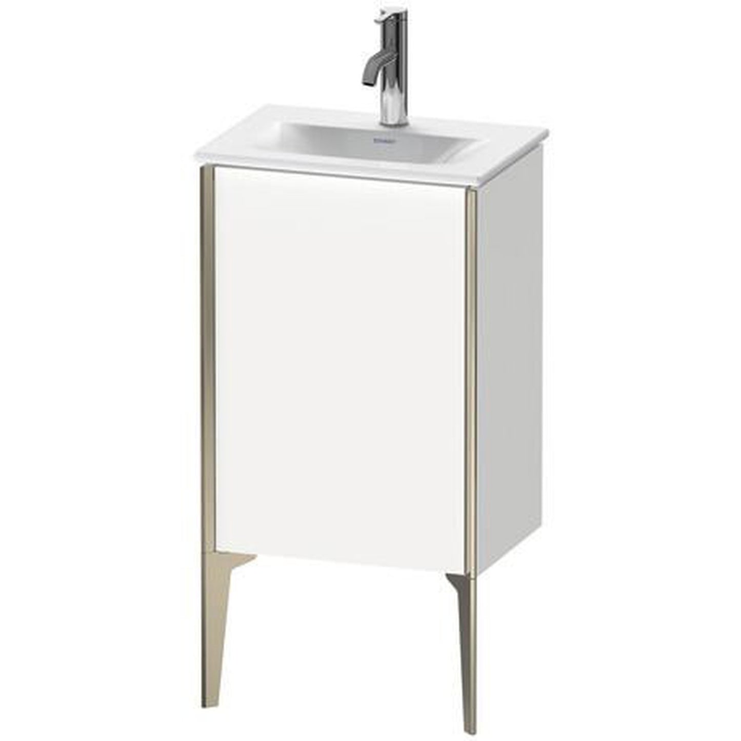 Duravit Xviu 17" x 23" x 12" One Door Floorstanding Vanity Unit With Left Hinge, White Matt (XV4068LB118)