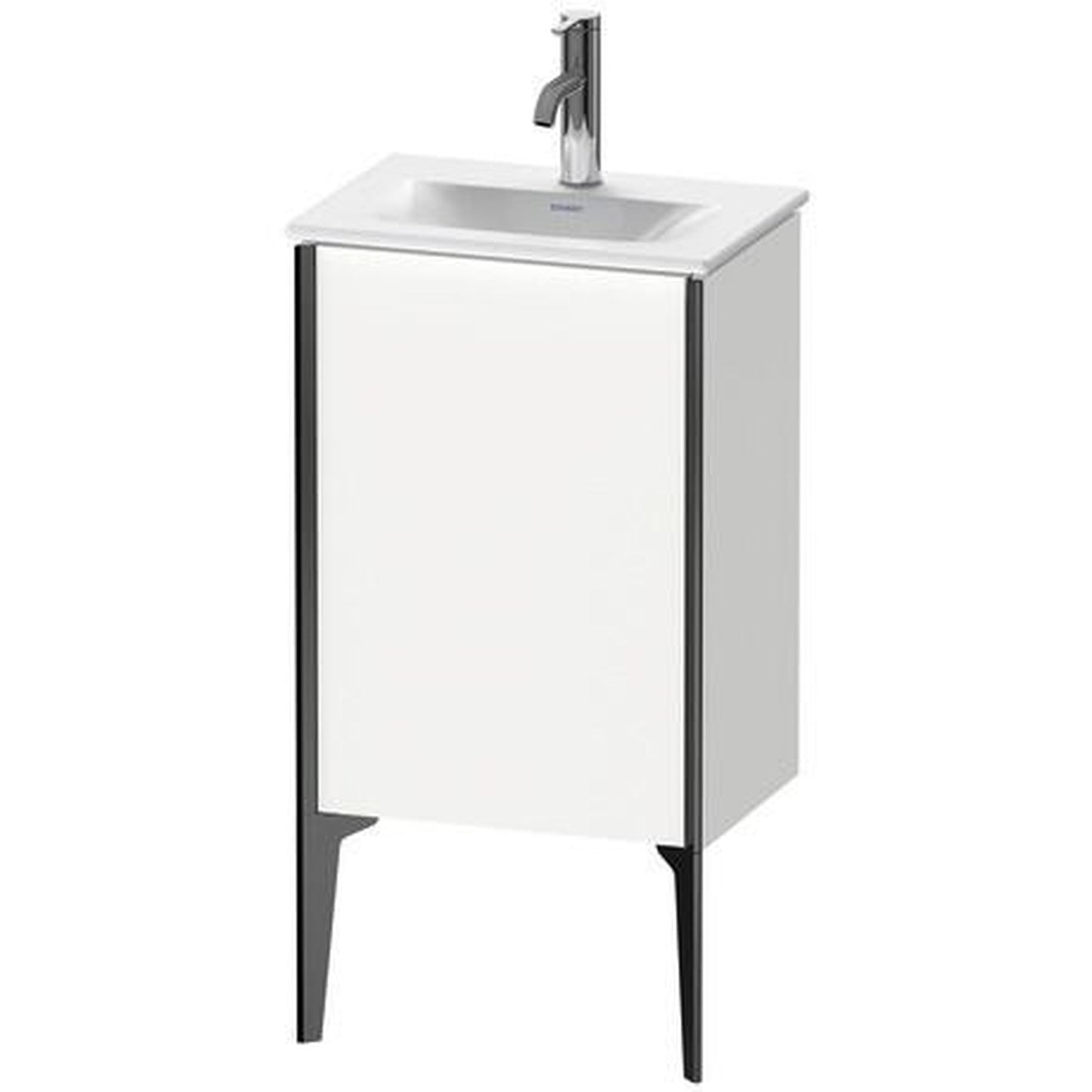 Duravit Xviu 17" x 23" x 12" One Door Floorstanding Vanity Unit With Left Hinge, White Matt (XV4068LB218)