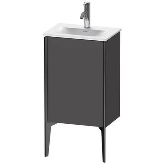 Duravit Xviu 17" x 23" x 12" One Door Floorstanding Vanity Unit With Right Hinge, Graphite Matt (XV4068RB249)