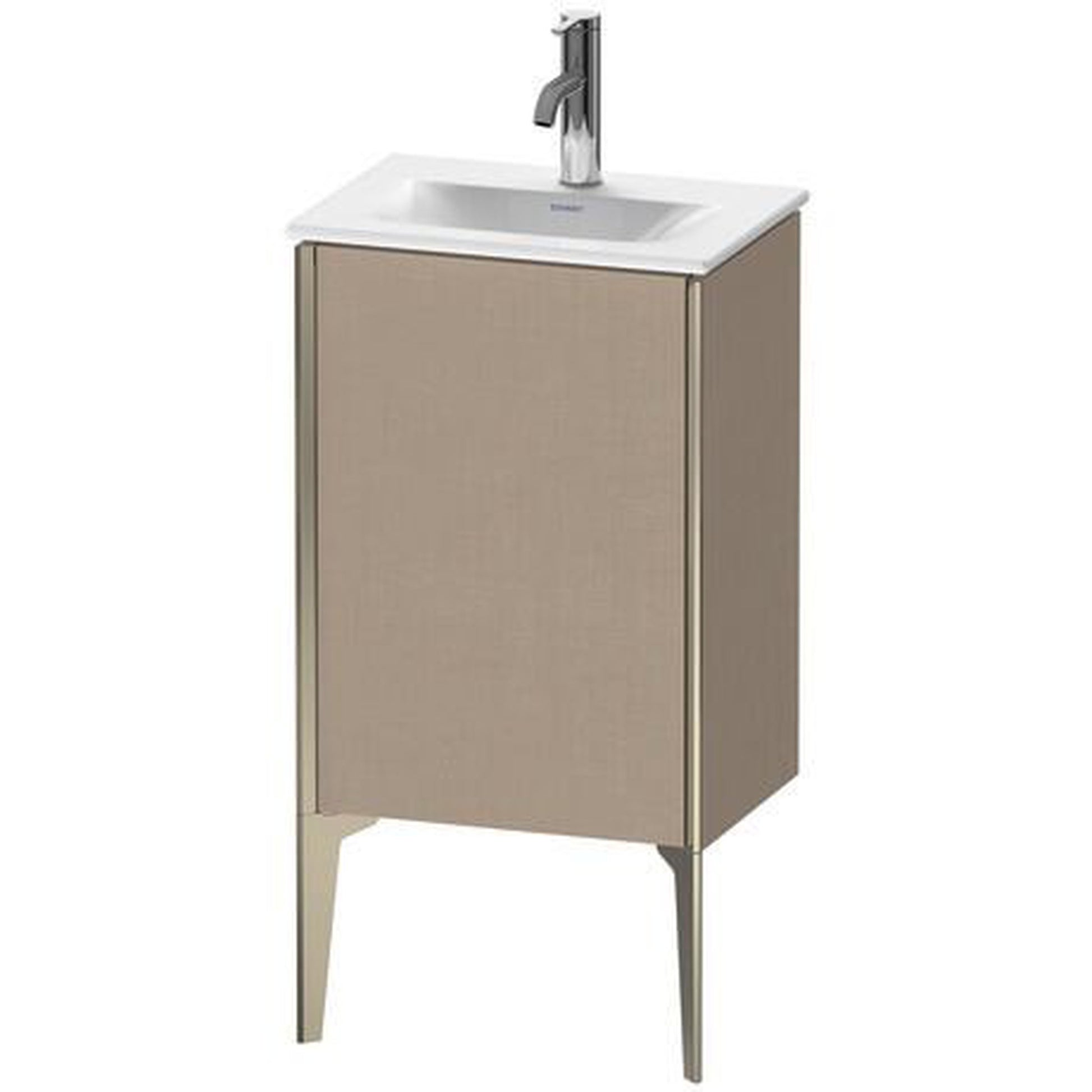 Duravit Xviu 17" x 23" x 12" One Door Floorstanding Vanity Unit With Right Hinge, Linen (XV4068RB175)