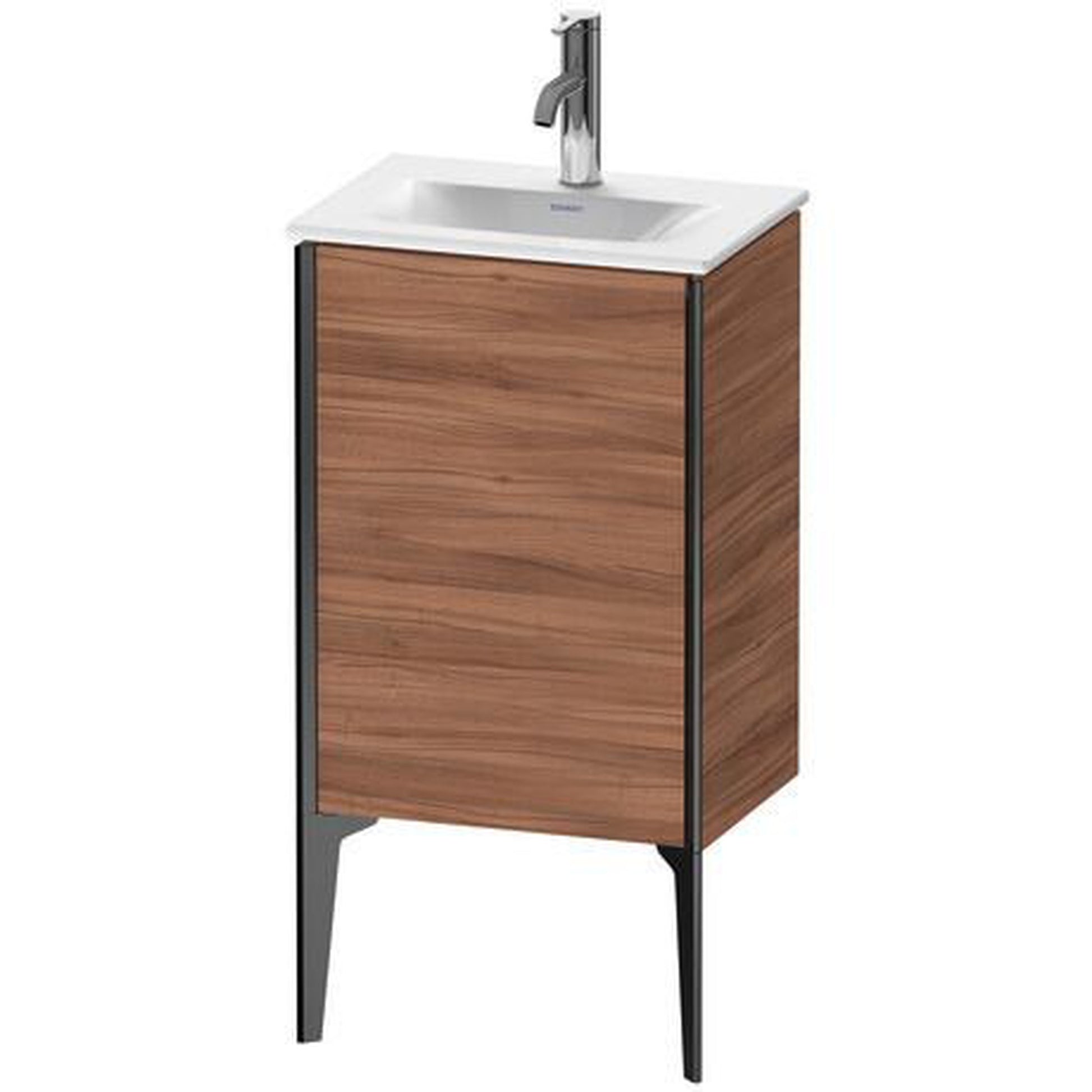Duravit Xviu 17" x 23" x 12" One Door Floorstanding Vanity Unit With Right Hinge, Natural Walnut (XV4068RB279)