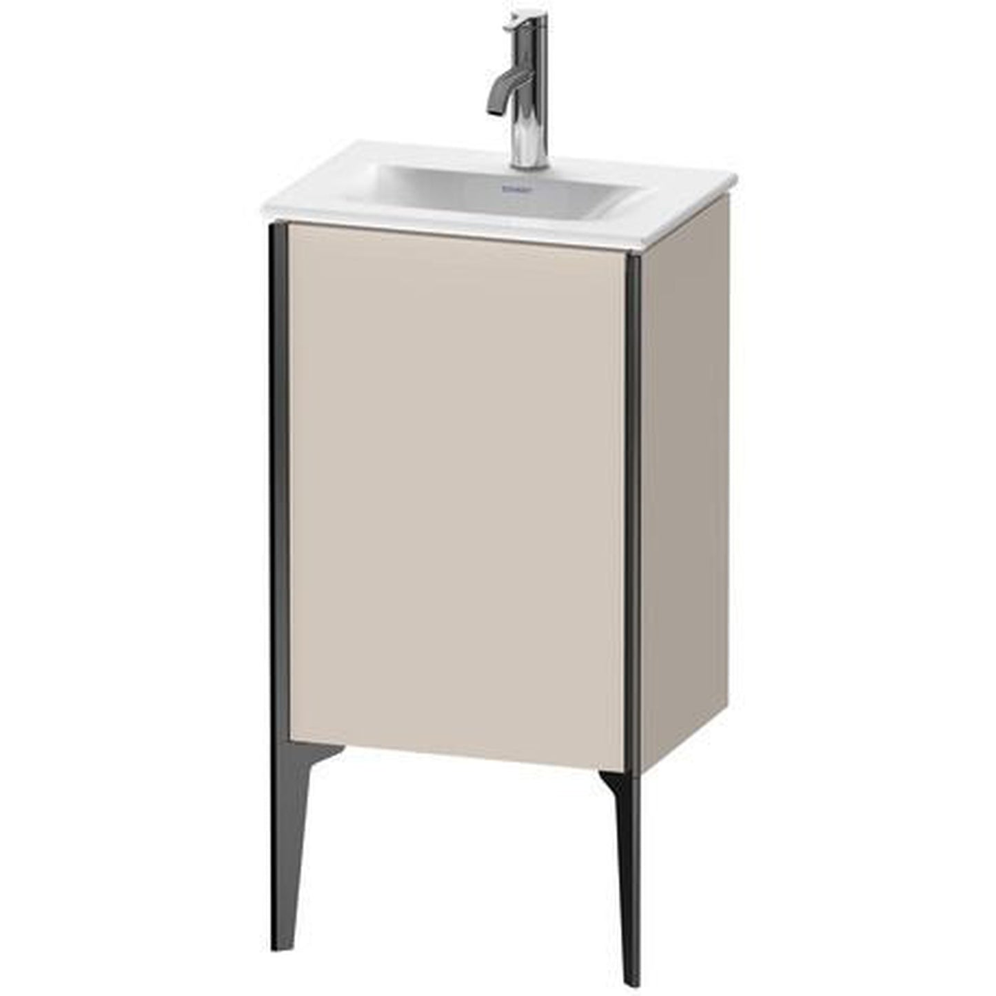 Duravit Xviu 17" x 23" x 12" One Door Floorstanding Vanity Unit With Right Hinge, Taupe Matt (XV4068RB291)