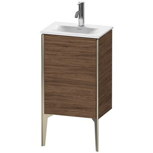 Duravit Xviu 17" x 23" x 12" One Door Floorstanding Vanity Unit With Right Hinge, Walnut Dark (XV4068RB121)