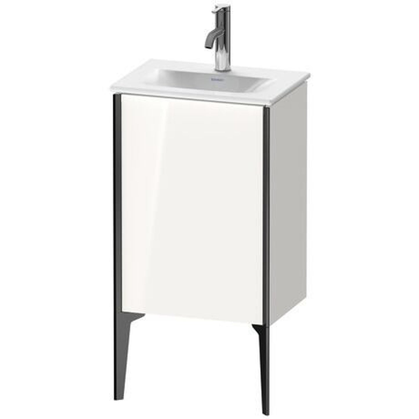 Duravit Xviu 17" x 23" x 12" One Door Floorstanding Vanity Unit With Right Hinge, White High Gloss (XV4068RB222)
