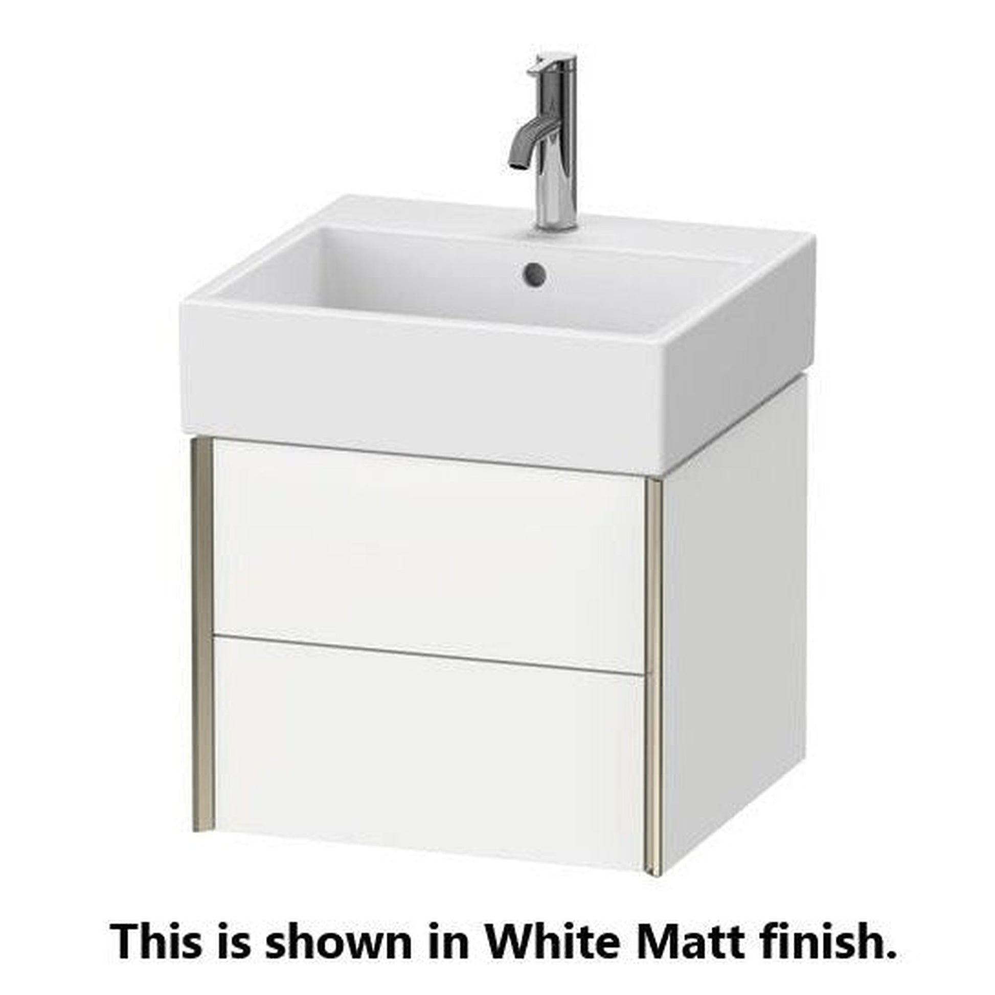 Duravit Xviu 19" x 16" x 18" Two Drawer Wall-Mount Vanity Unit, Brushed Oak (XV43330B112)