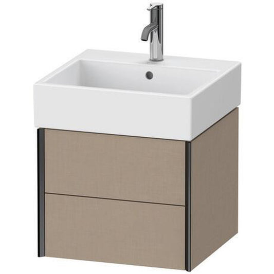 Duravit Xviu 19" x 16" x 18" Two Drawer Wall-Mount Vanity Unit, Linen (XV43330B275)