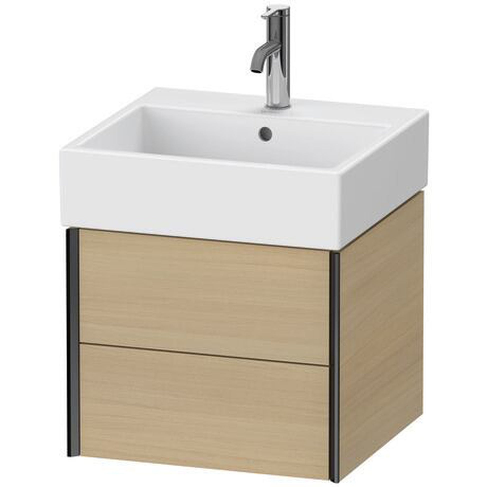 Duravit Xviu 19" x 16" x 18" Two Drawer Wall-Mount Vanity Unit, Mediterreanean Oak Real Wood Veneer (XV43330B271)